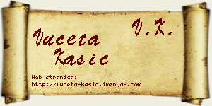 Vuceta Kašić vizit kartica
